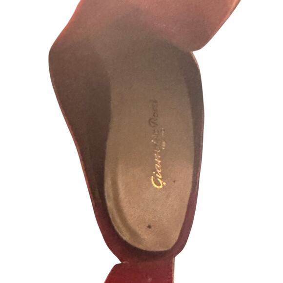 Gianvito Rossi NWT Martis Leather Platform Ankle Boots in Red Size 40 - Picture 13 of 16